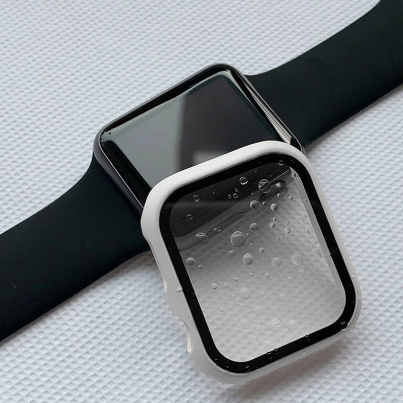 360 full Screen protector Bumper Frame matte hard Case for Apple watch 6/SE/5/4/3/2/1 cover Tempered glass film for iwatch 5 4
360 full Screen protector Bumper Frame matte hard Case for Apple watch 6/SE/5/4/3/2/1 cover Tempered glass film for iwatch 5 4