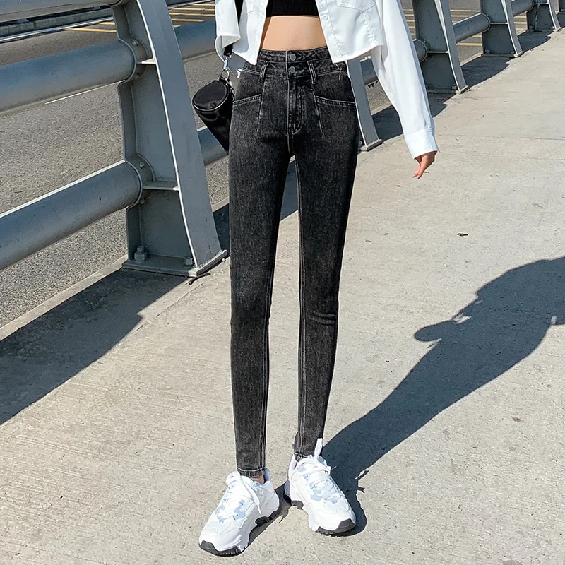 women's hign waist skinny jeans spring vintage pants loose female denim trousers plus size 25-38 Tricolor black gray blue
women's hign waist skinny jeans spring vintage pants loose female denim trousers plus size 25-38 Tricolor black gray blue