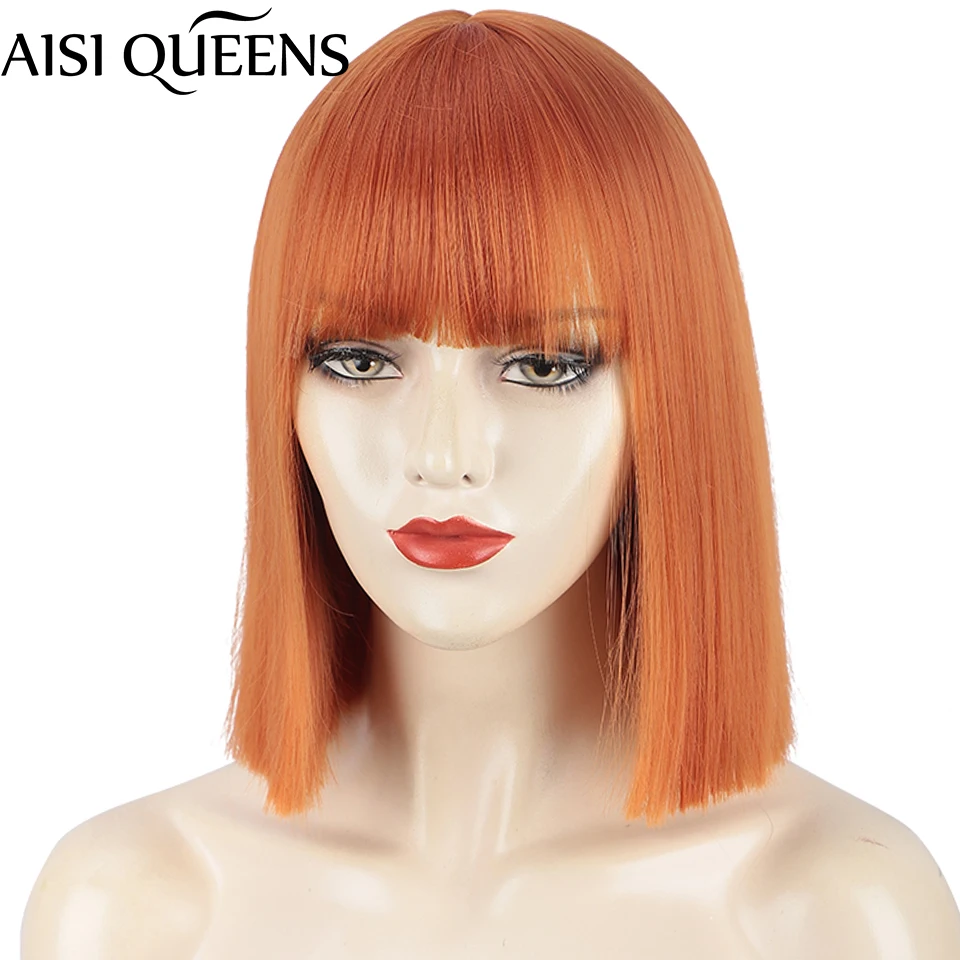 AISI QUEENS Short Bob Wig Orange Synthetic Wigs Cosplay Ombre Brown Black Pink Daily Use Hair
AISI QUEENS Short Bob Wig Orange Synthetic Wigs Cosplay Ombre Brown Black Pink Daily Use Hair