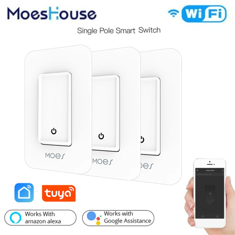 NEW WiFi Smart Push Button Switch No Neutral Wire Single Fire Smart Life Tuya App Control Works With Alexa Google Home 100-120V
NEW WiFi Smart Push Button Switch No Neutral Wire Single Fire Smart Life Tuya App Control Works With Alexa Google Home 100-120V