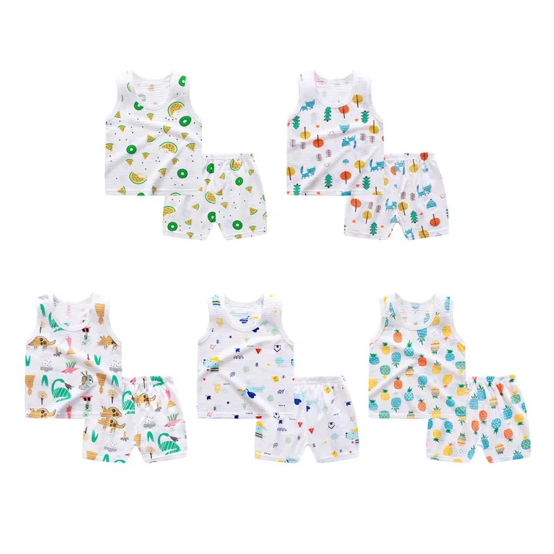 Summer Baby Boy Girl Clothes Sets Children Fashion Cartoon Vest + Shorts Two Piece Set Casual Clothing Kids Tracksuits 0-5Y
Summer Baby Boy Girl Clothes Sets Children Fashion Cartoon Vest + Shorts Two Piece Set Casual Clothing Kids Tracksuits 0-5Y