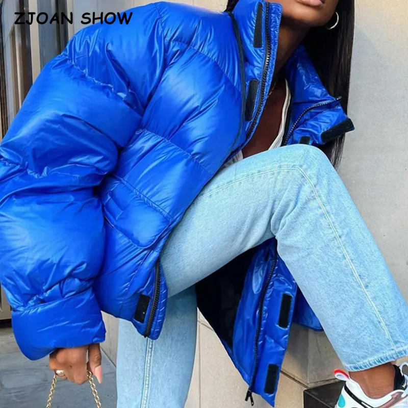 2021 Winter Oversize Stand Collar Zipper Bread Parka Women Front Pockets Stay Warm Jacket Short Outerwear Casual Coat Light blue
2021 Winter Oversize Stand Collar Zipper Bread Parka Women Front Pockets Stay Warm Jacket Short Outerwear Casual Coat Light blue