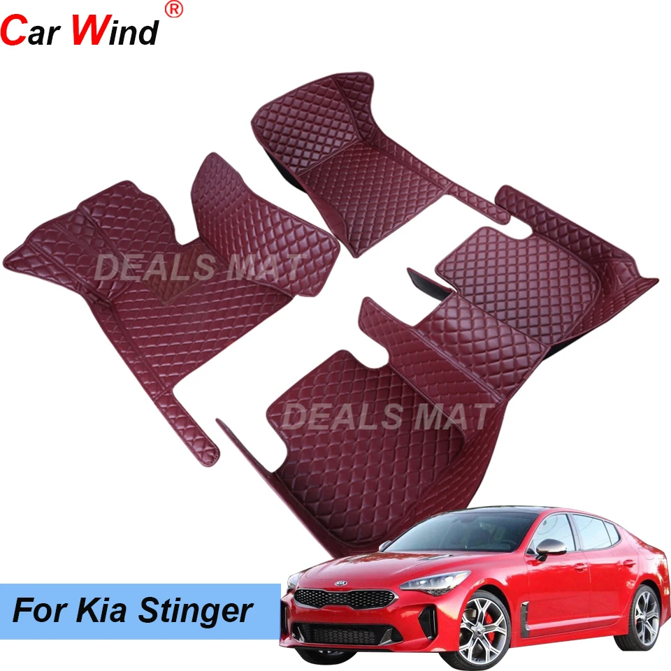 100% кожаные автомобильные коврики с карманами, напольные коврики для Kia Stinger 2018, аксессуары
100% кожаные автомобильные коврики с карманами, напольные коврики для Kia Stinger 2018, аксессуары