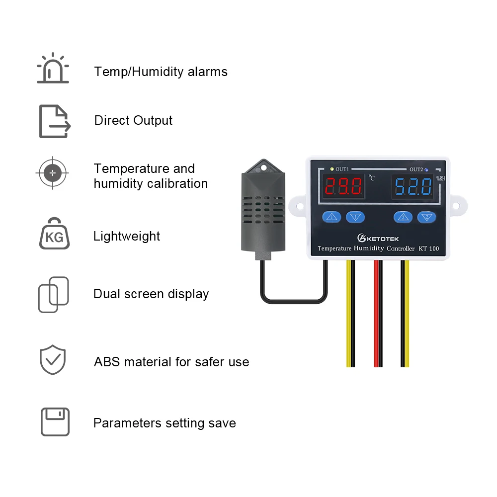 CN Digital Thermostat STC-3028 Temperature Humidity Controller Thermostat Humidistat Thermometer Hygrometer Control
CN Digital Thermostat STC-3028 Temperature Humidity Controller Thermostat Humidistat Thermometer Hygrometer Control
