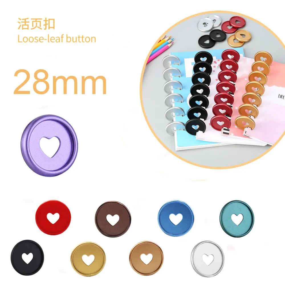 100PCS Notebook Mushroom Hole 28MM Binding Discs Heart Binder Rings For DIY Loose-leaf Loop Button Planners Office Supplies
100PCS Notebook Mushroom Hole 28MM Binding Discs Heart Binder Rings For DIY Loose-leaf Loop Button Planners Office Supplies