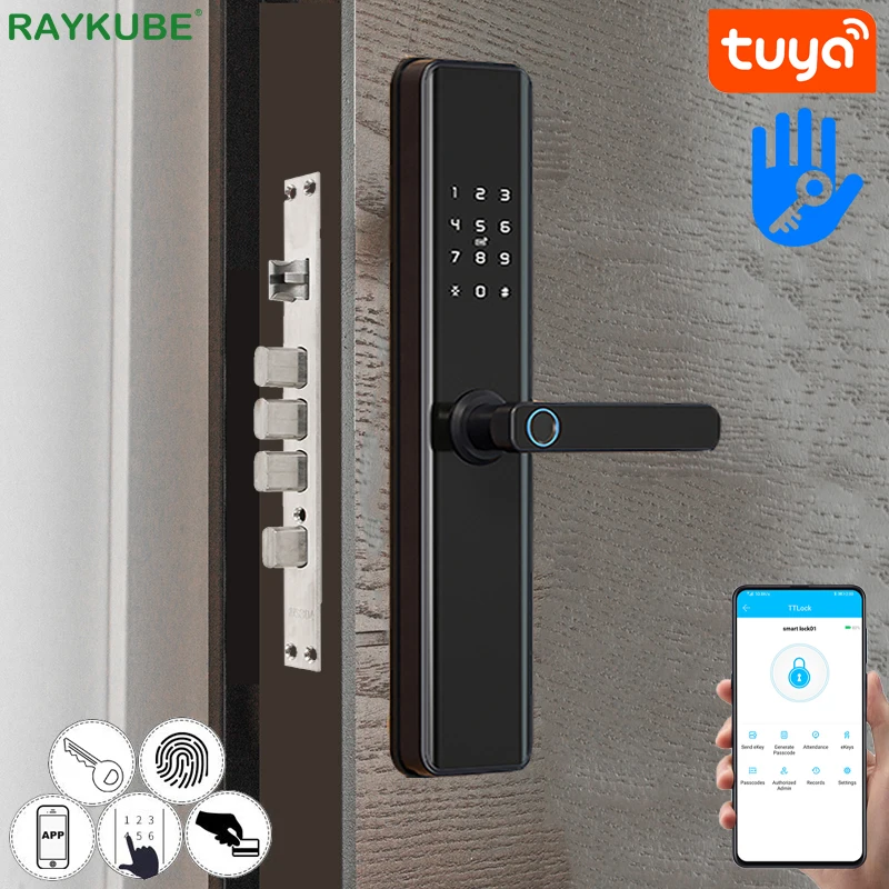 RAYKUBE блокировка отпечатков пальцев Интеллектуальная блокировка с WiFi приложение разблокировка паролем дверной замок электронный замок с от...
RAYKUBE блокировка отпечатков пальцев Интеллектуальная блокировка с WiFi приложение разблокировка паролем дверной замок электронный замок с от...