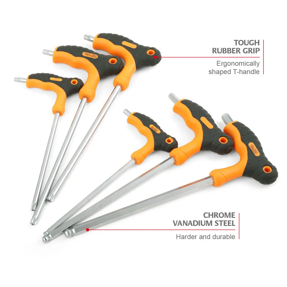 8 PCS Screwdriver T10-T50 t10-T50 T-type hexagon socket wrench WITH ball head H2-H10
8 PCS Screwdriver T10-T50 t10-T50 T-type hexagon socket wrench WITH ball head H2-H10