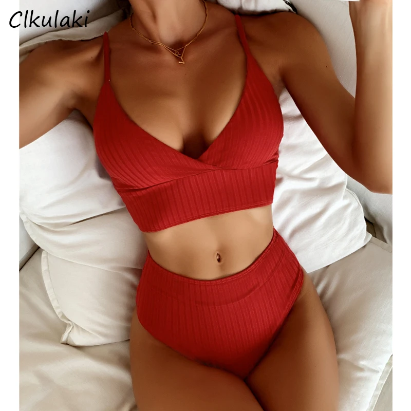 New Ribbed Bikinis Women Solid Swimwear 2021 mujer Sexy V-Neck Two-piece Bikini Set Swimsuits Female Sport biquini Bathing Suits
New Ribbed Bikinis Women Solid Swimwear 2021 mujer Sexy V-Neck Two-piece Bikini Set Swimsuits Female Sport biquini Bathing Suits