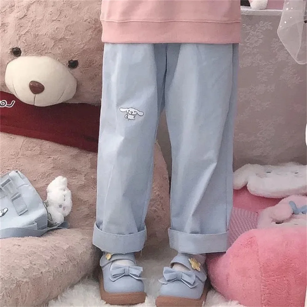 2021 Cute Cartoon Female Pants Blue Cargo Trousers Wide Leg Kawaii Pants Streetwear Workout Gothic Loose Harajuku Pants Women
2021 Cute Cartoon Female Pants Blue Cargo Trousers Wide Leg Kawaii Pants Streetwear Workout Gothic Loose Harajuku Pants Women