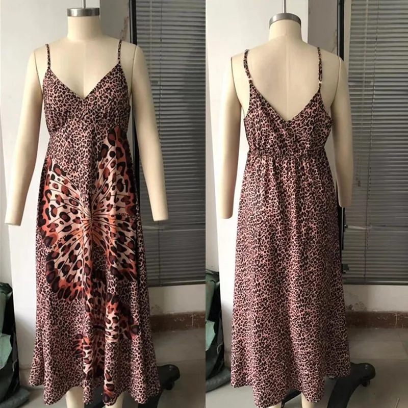 New women's sling leopard print butterfly dress V-neck sleeveless dress bottoming dress
New women's sling leopard print butterfly dress V-neck sleeveless dress bottoming dress