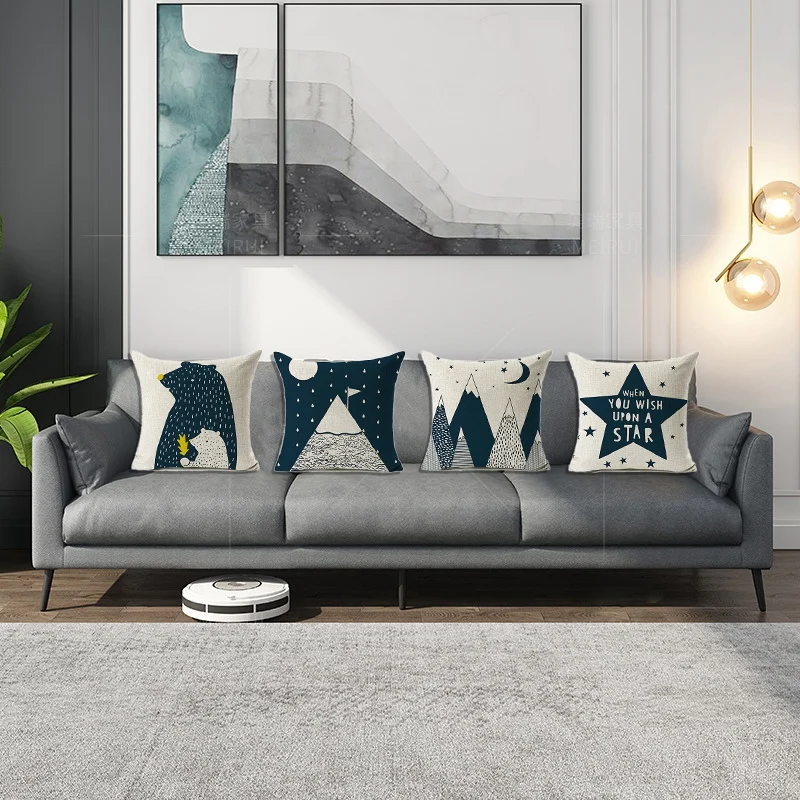 4Pcs Bear Geometry Mountain Peak Pillowcase Linen Sofa Cushion Cover Children's Room Pillow Case 45X45cm
4Pcs Bear Geometry Mountain Peak Pillowcase Linen Sofa Cushion Cover Children's Room Pillow Case 45X45cm
