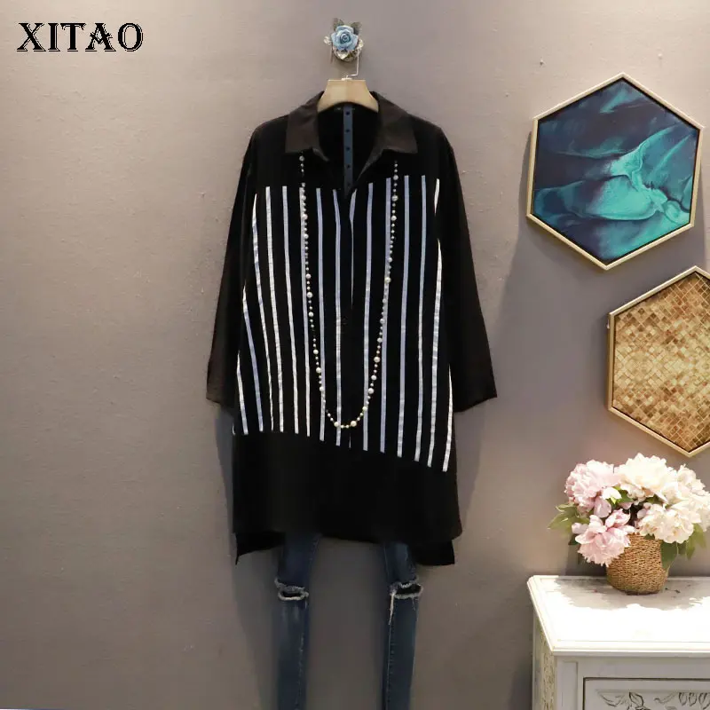XITAO Stripe Shirt 2021 Autumn New Fashion Patchwork Irregular Mid-length Loose Plus Size All-match Womens Shirt WMD3157
XITAO Stripe Shirt 2021 Autumn New Fashion Patchwork Irregular Mid-length Loose Plus Size All-match Womens Shirt WMD3157