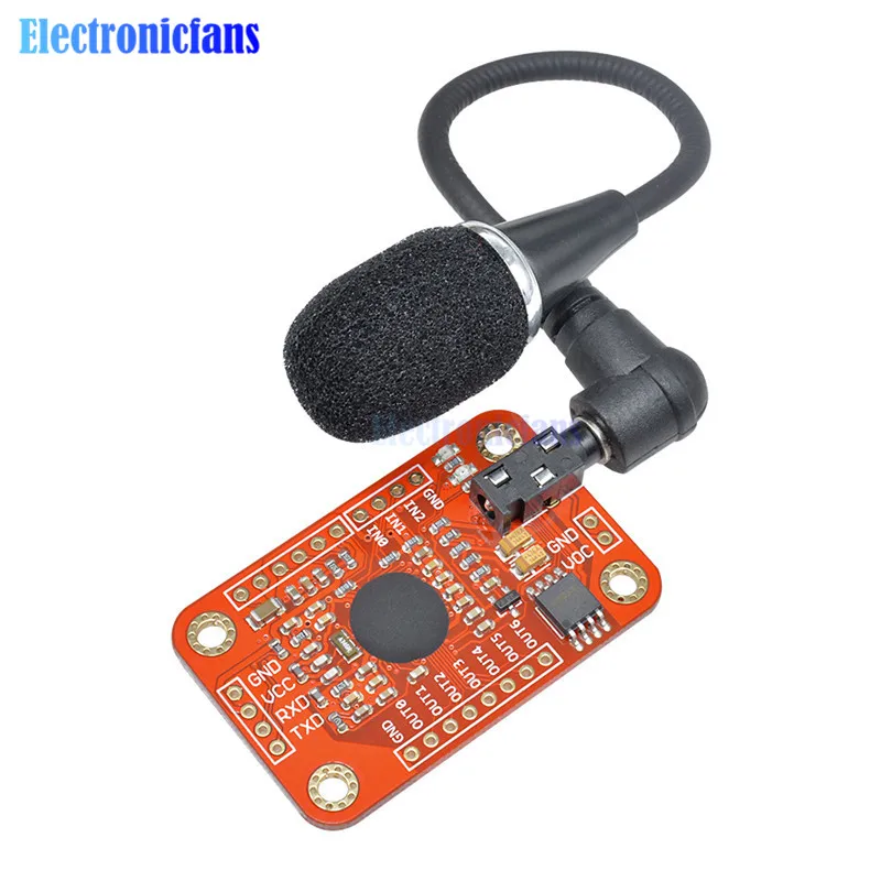 Speed Recognition Voice Recognition Module V3 Compatible with for Arduino Support 80 Kinds of Voice DC 4.4 -5.5 V High Accuracy
Speed Recognition Voice Recognition Module V3 Compatible with for Arduino Support 80 Kinds of Voice DC 4.4 -5.5 V High Accuracy