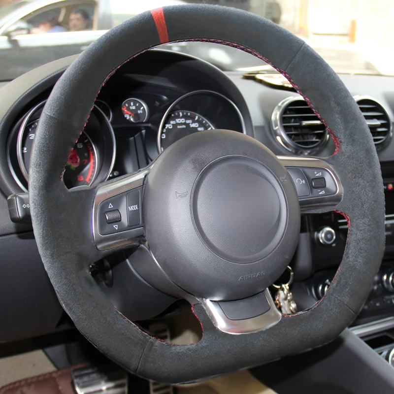 Alcantara чехол Материал рулевого колеса автомобиля для Audi TT TTS (8J) 2006-2013 2014 A3 S3 (8P) Sportback