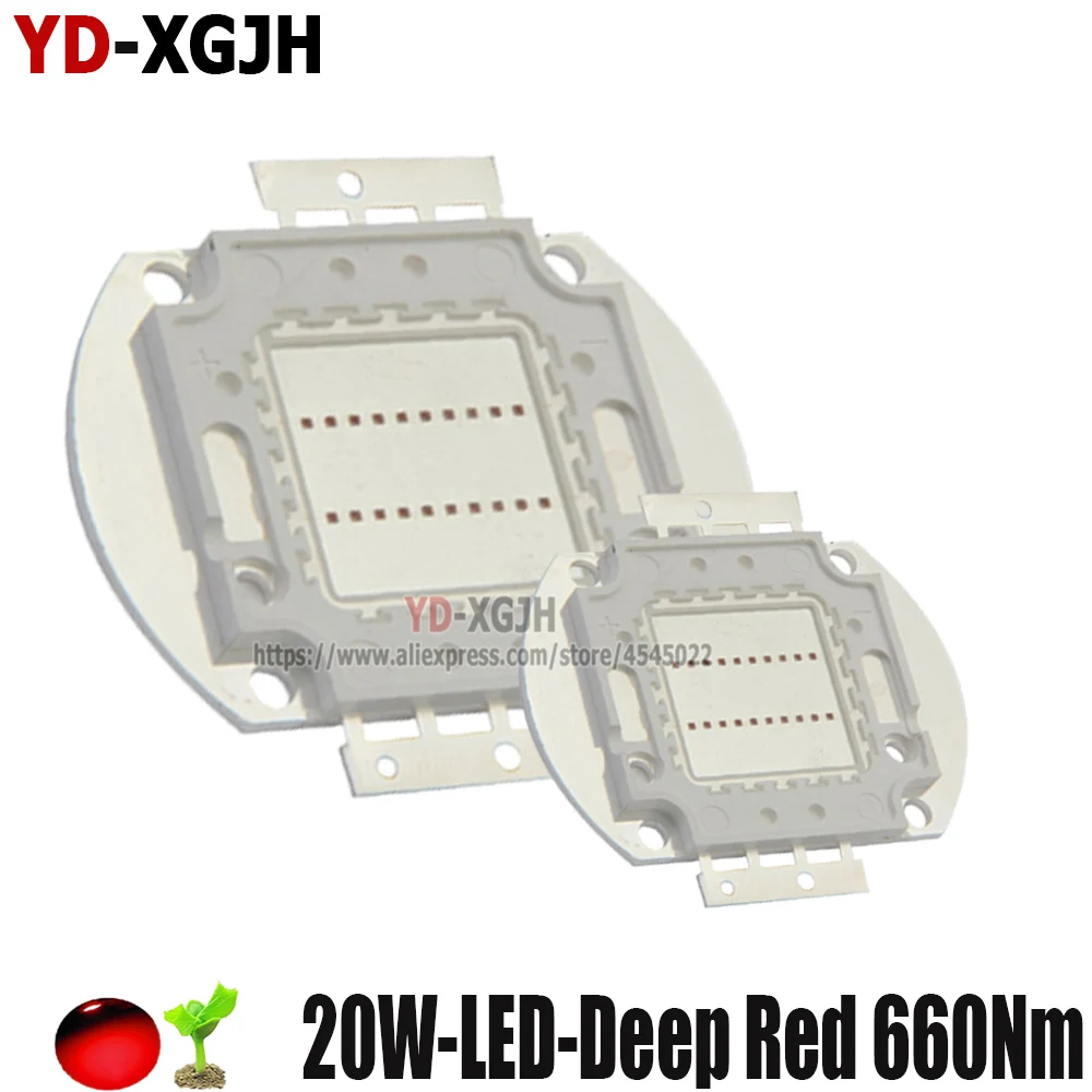 Высокомощный светодиодный SMD COB Чип лампы 1 Вт 3 5 10 20 30 50 100 темно красный нм для