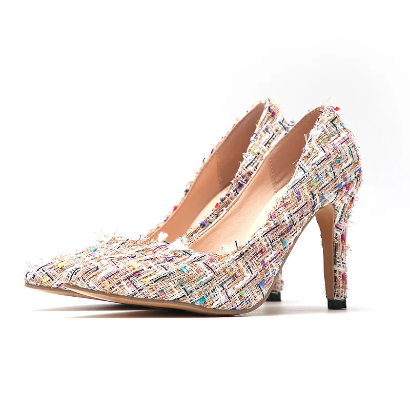 Ladies High Heels Women Pumps Fashion Sexy Knitting Wool Ladies Single Shoes Large Size Pointed Toe High Heels Shoes for Women
Ladies High Heels Women Pumps Fashion Sexy Knitting Wool Ladies Single Shoes Large Size Pointed Toe High Heels Shoes for Women