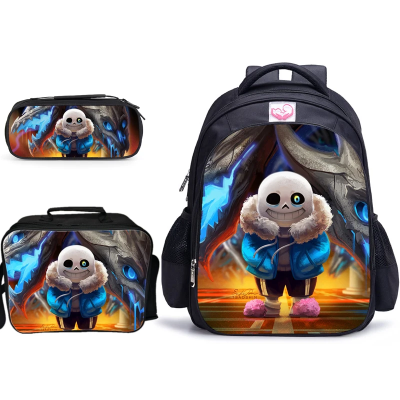 New 3 Pcs/set 16 Inch Undertale Backpack Children School Bags Boys Girls Orthopedic Backpacks Book Bags Satchel Knapsack Mochila
New 3 Pcs/set 16 Inch Undertale Backpack Children School Bags Boys Girls Orthopedic Backpacks Book Bags Satchel Knapsack Mochila
