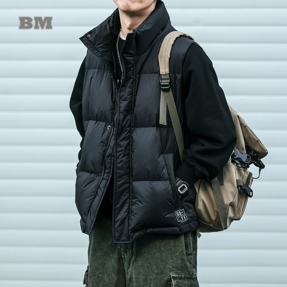 Japanese Stand-Up Collar Down Vest Winter Streetwear Korean Loose Couple Padded Jacket Harajuku High Quality Sleeveless Men Coat
Japanese Stand-Up Collar Down Vest Winter Streetwear Korean Loose Couple Padded Jacket Harajuku High Quality Sleeveless Men Coat