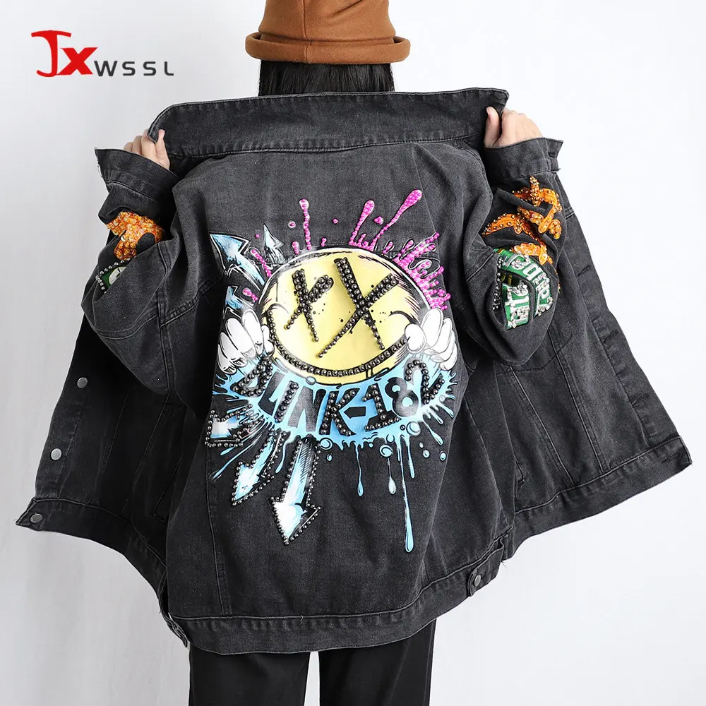 Куртка женская джинсовая с вышивкой, Модный Пиджак из денима с отложным воротником и бисером, свободная уличная одежда с длинным рукавом и м...
Куртка женская джинсовая с вышивкой, Модный Пиджак из денима с отложным воротником и бисером, свободная уличная одежда с длинным рукавом и м...