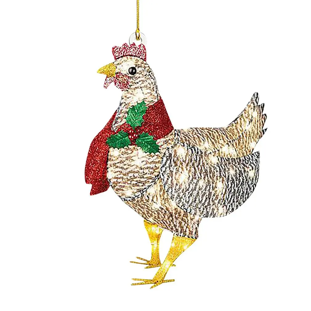 Christmas Light-Up Chicken Scarf Chicken Ornaments Christmas Tree Decorations Christmas Ornament Home Decor Car Pendant
Christmas Light-Up Chicken Scarf Chicken Ornaments Christmas Tree Decorations Christmas Ornament Home Decor Car Pendant