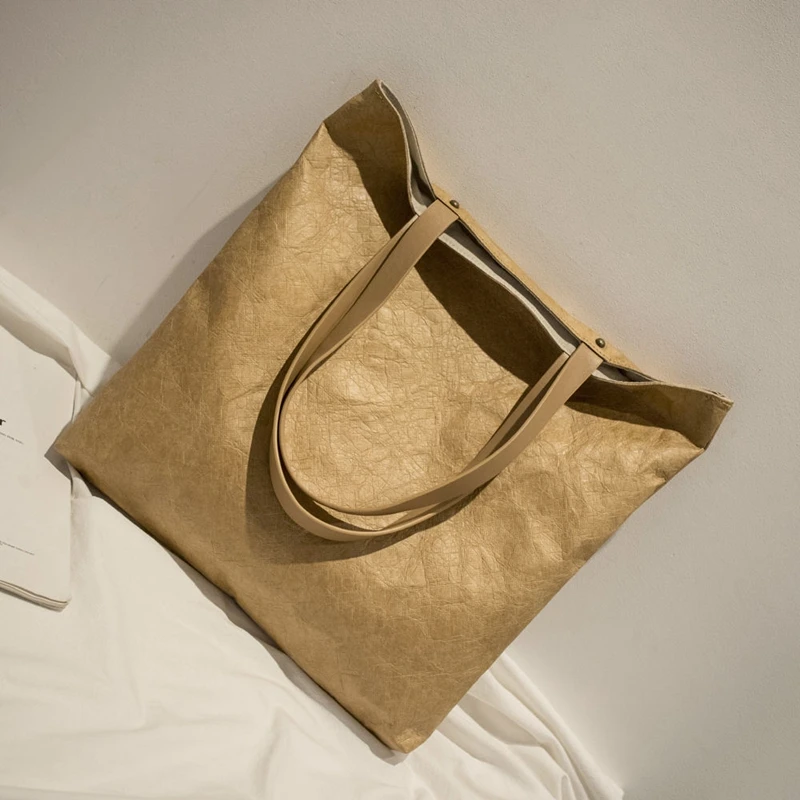 Tote Bag Designer Shoulder Bag Female Underarm Handbag Purse Rivet Women Bag Fashion 2021 New Washed kraft Paper High Capacity
Tote Bag Designer Shoulder Bag Female Underarm Handbag Purse Rivet Women Bag Fashion 2021 New Washed kraft Paper High Capacity