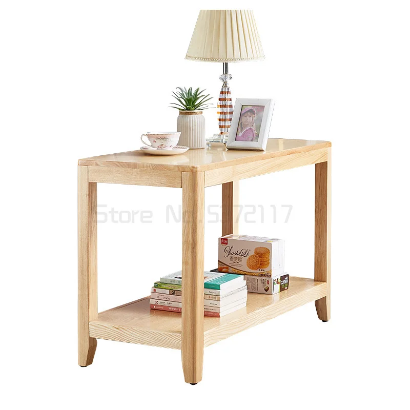 Solid wood sofa modern simple Nordic living room tea table simple shelf side table
Solid wood sofa modern simple Nordic living room tea table simple shelf side table