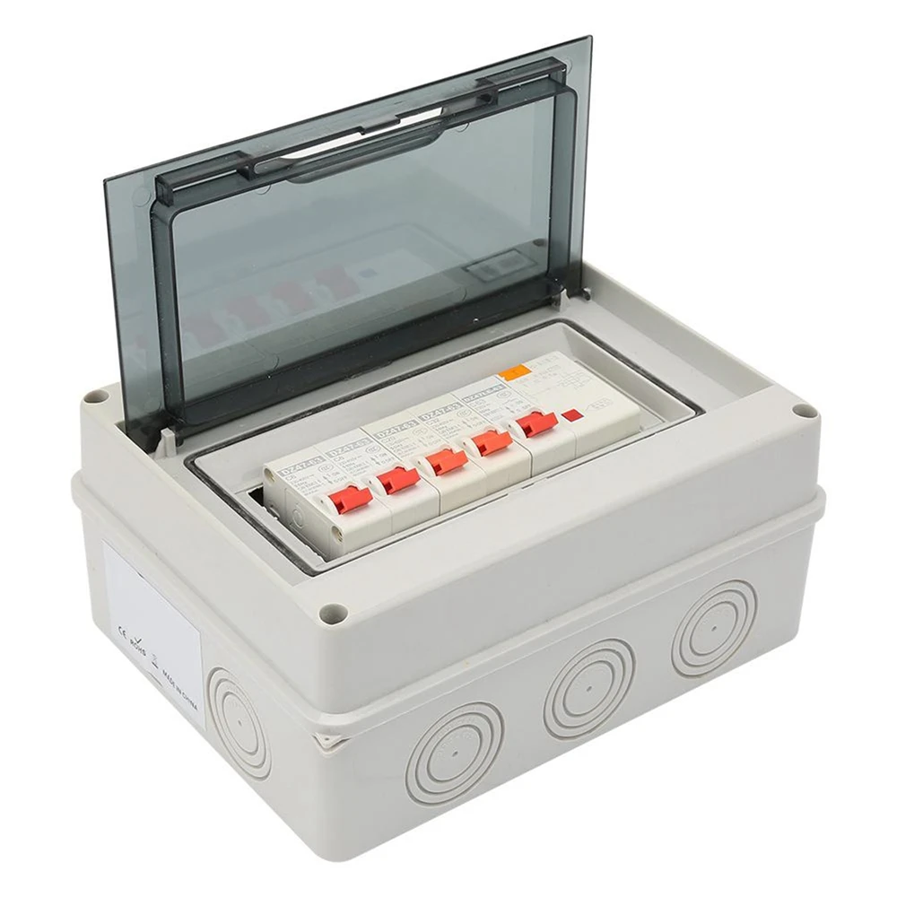 4 Way Consumer Unit Circuit Breaker Panel Mini Leakage Circuit Breaker IP65 Waterproof 63A 30mA RCD+4MCB 2x6A+20A+32A
4 Way Consumer Unit Circuit Breaker Panel Mini Leakage Circuit Breaker IP65 Waterproof 63A 30mA RCD+4MCB 2x6A+20A+32A