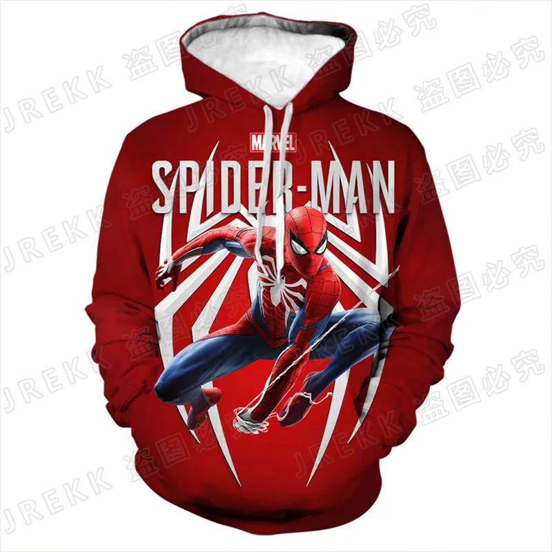 Пуловер с 3D-принтом Человека-паука для мужчин и женщин модный Женский свитшот