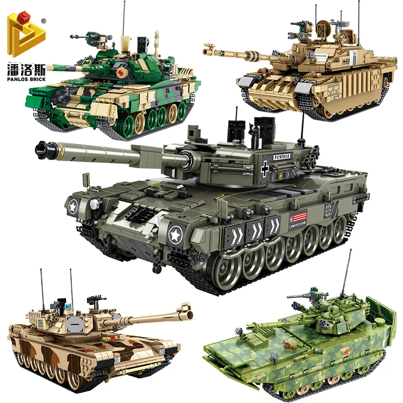 PANLOS 1753 шт. военный Китай 99 немецкий Леопард Израиль модель танка M60 строительные