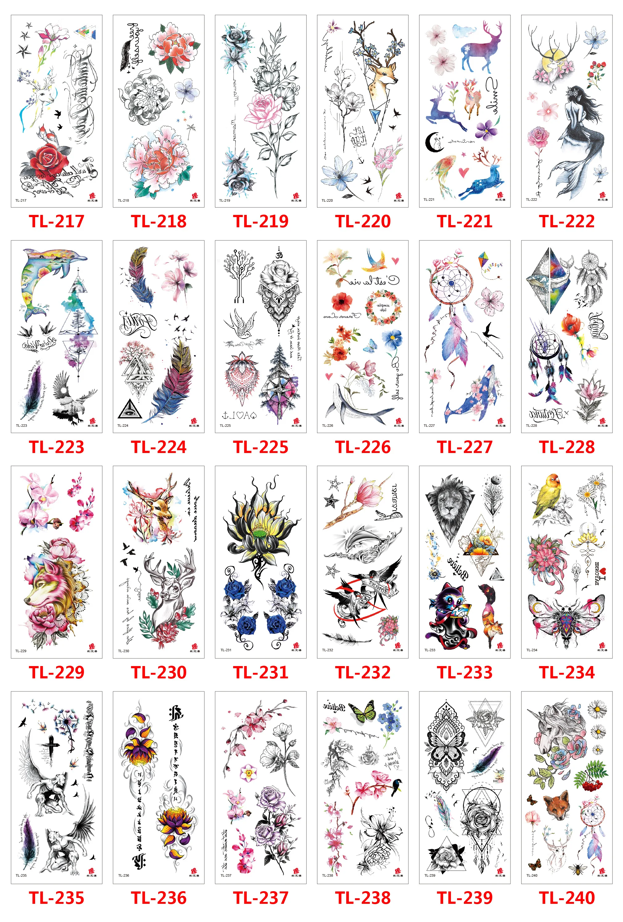 Waterproof Temporary Tattoo Sticker Mermaids Animals Flowers Designs Tattoos Body Art Arm Fake Tatoo Women Men
Waterproof Temporary Tattoo Sticker Mermaids Animals Flowers Designs Tattoos Body Art Arm Fake Tatoo Women Men