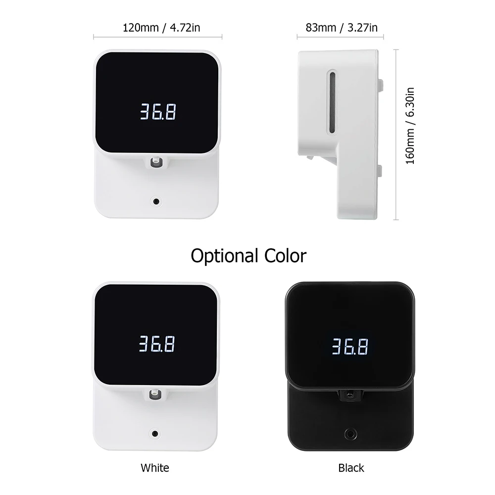2 in 1 Wall Mounted Automatic Non-contact Temperature Measuring Soap Dispenser with LED Digital Screen Fever Alarm 430ml
2 in 1 Wall Mounted Automatic Non-contact Temperature Measuring Soap Dispenser with LED Digital Screen Fever Alarm 430ml
