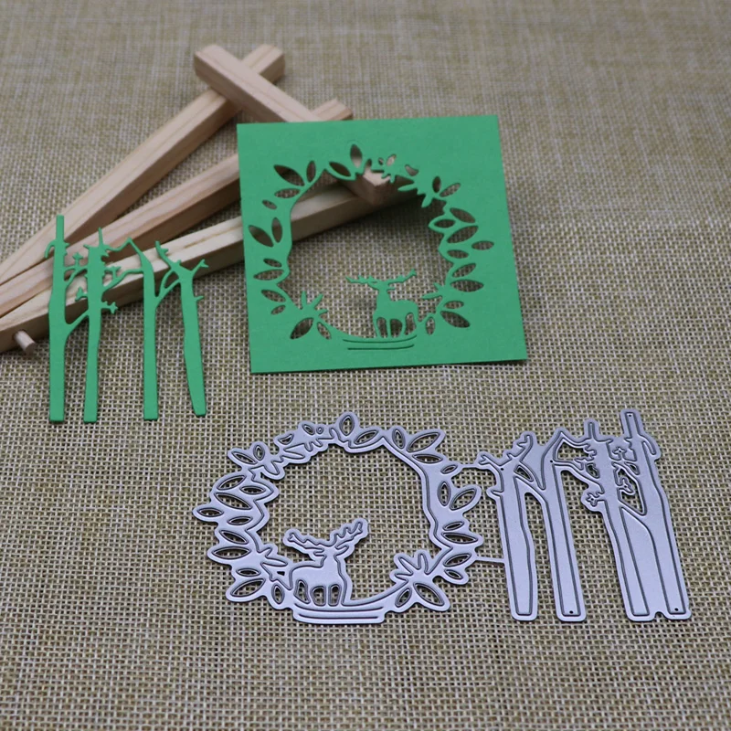 

Deer Leaf Forest Metal Cutting Dies Stencils For DIY Scrapbooking Decorative Embossing Handcraft Die Cutting Template