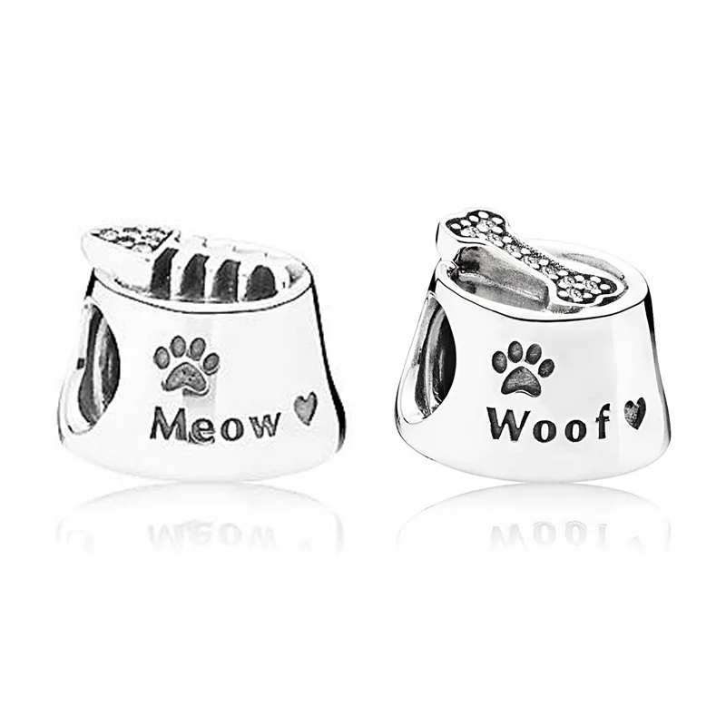 925 Sterling Silver Dog Food Bone Bowl Engrave Paw Bead Pendant Charm Bracelet DIY Jewelry Making For Original Pandora
925 Sterling Silver Dog Food Bone Bowl Engrave Paw Bead Pendant Charm Bracelet DIY Jewelry Making For Original Pandora