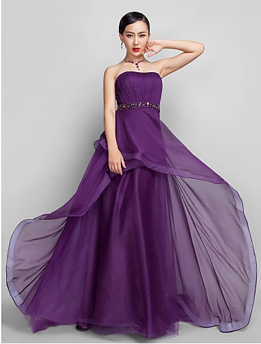 A-line/Princess Strapless Floor Length Asymmetrical Chiffon Crystal Evening Dress Evening Gown
A-line/Princess Strapless Floor Length Asymmetrical Chiffon Crystal Evening Dress Evening Gown