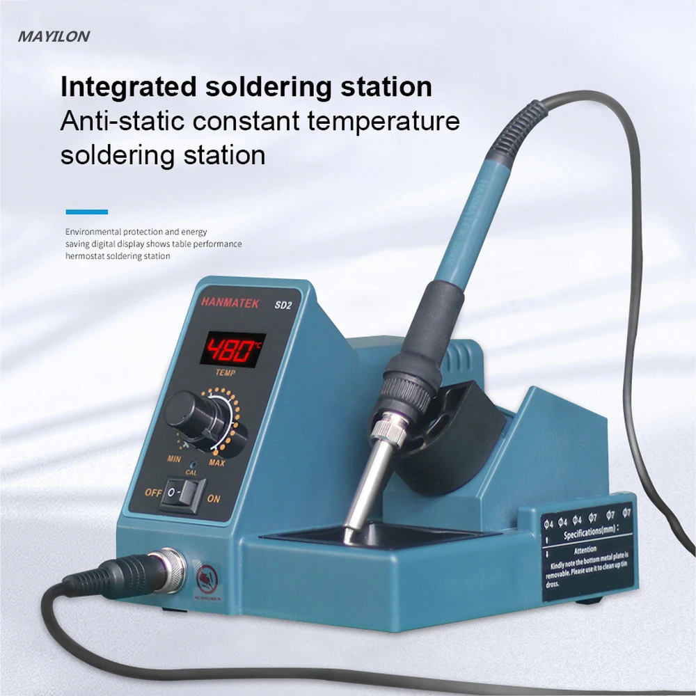 

SD1 SD2 Digital Display Soldering Station Household Constant Temperature Adjustable Anti-static Welding Set 60W