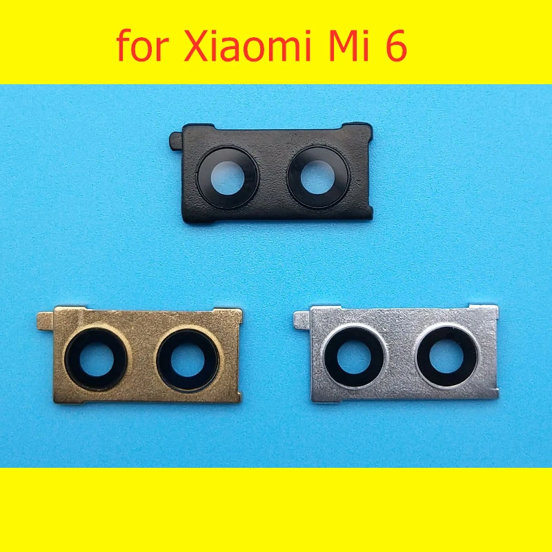 Стеклянный объектив для задней камеры Xiaomi Mi 6 с держателем рамы клеем 3M запасные