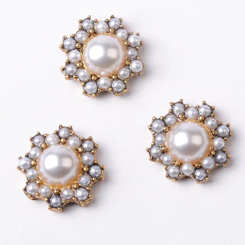 10pc 15mm Anti-Gold color New Alloy Material Imitation Pearl Flower charm for Clothing DIY Handmade Jewelry Making Wholesale
10pc 15mm Anti-Gold color New Alloy Material Imitation Pearl Flower charm for Clothing DIY Handmade Jewelry Making Wholesale