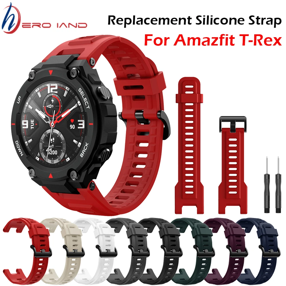 

Silicone Strap for Amazfit T-REX Smart watch Replaceable accessories watchband for Xiaomi Huami Amazfit T rex Bracelet Correa