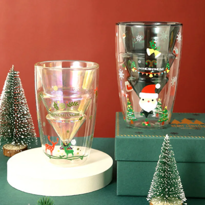 New 265mL Christmas Double Insulation Glass Cup Creative High Temperature Resistance Coffee Milk Tea Glass Mug Gifts for Friends
New 265mL Christmas Double Insulation Glass Cup Creative High Temperature Resistance Coffee Milk Tea Glass Mug Gifts for Friends