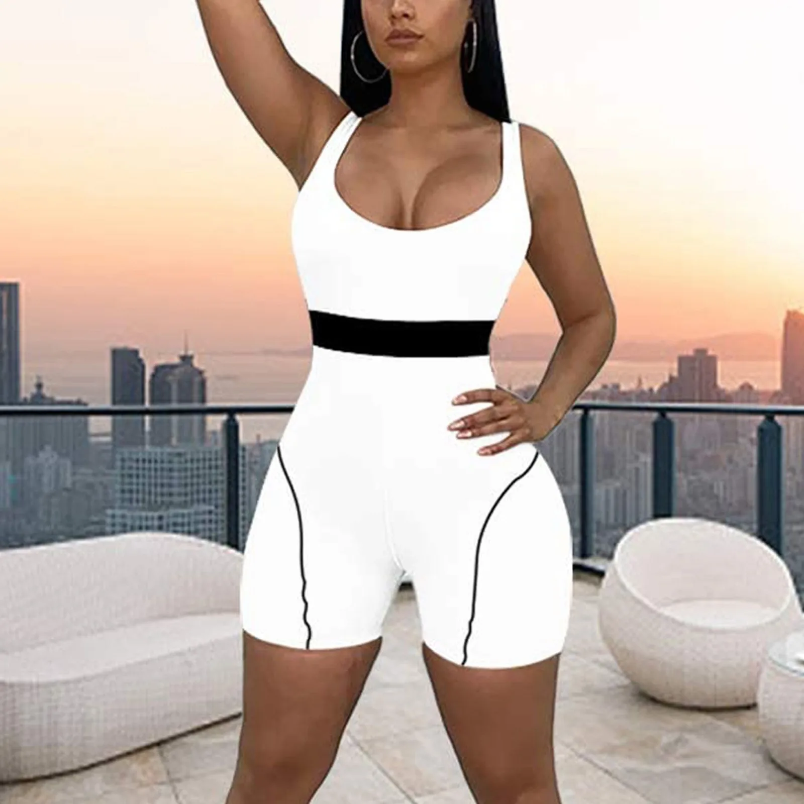 Short Rompers For Women Sexy Clubwear Casual Summer Sleeveless Bodycon Jumpsuits Club Night Biker Shorts Jogger Femme Plus Size 
Short Rompers For Women Sexy Clubwear Casual Summer Sleeveless Bodycon Jumpsuits Club Night Biker Shorts Jogger Femme Plus Size