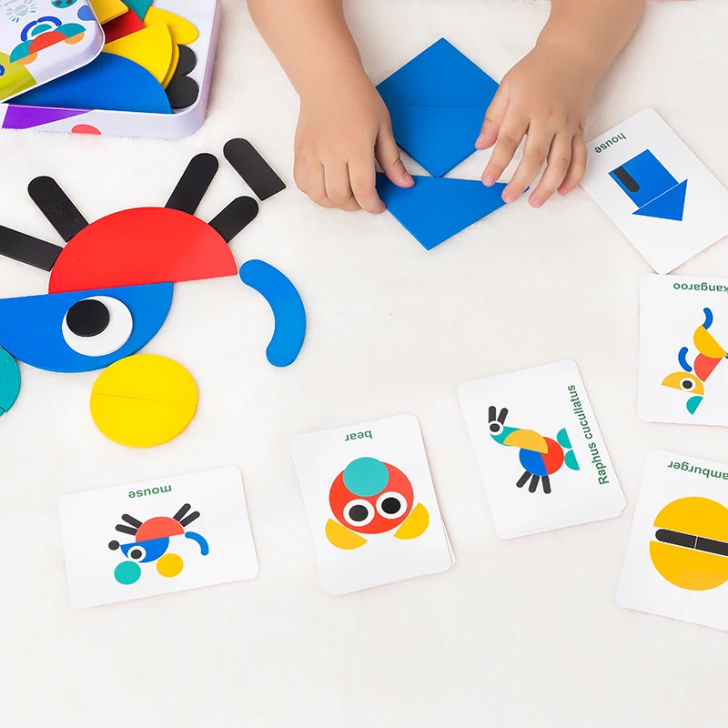 Dropshipping Shape Puzzles Wooden Toys For Kids Preschool Teaching Aids Educational Gift Matching Card Iron Box Geometry Puzzle
Dropshipping Shape Puzzles Wooden Toys For Kids Preschool Teaching Aids Educational Gift Matching Card Iron Box Geometry Puzzle