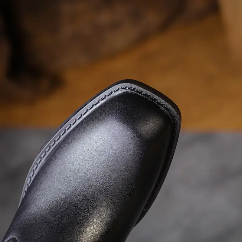 ALLBITEFO Buckle Design Square Toe Soft Genuine Leather Ankle Boots Autumn Winter Shoes Fashion Women Boots Women Heels Shoes
ALLBITEFO Buckle Design Square Toe Soft Genuine Leather Ankle Boots Autumn Winter Shoes Fashion Women Boots Women Heels Shoes