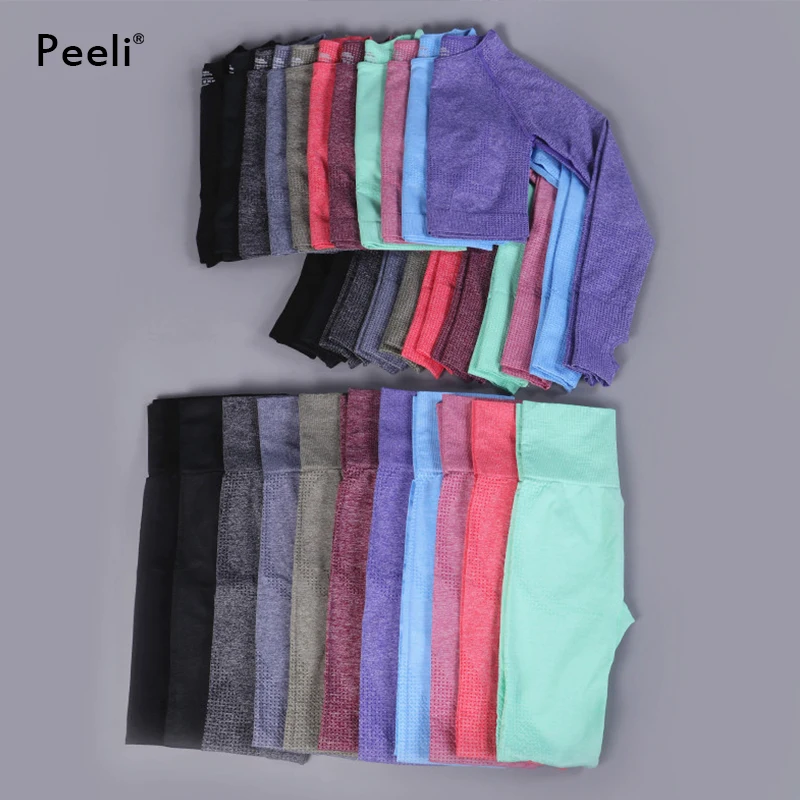 Women's Seamless Yoga Suit, Long Sleeve Short Sleeve and High Waist Tights, Matching
Women's Seamless Yoga Suit, Long Sleeve Short Sleeve and High Waist Tights, Matching