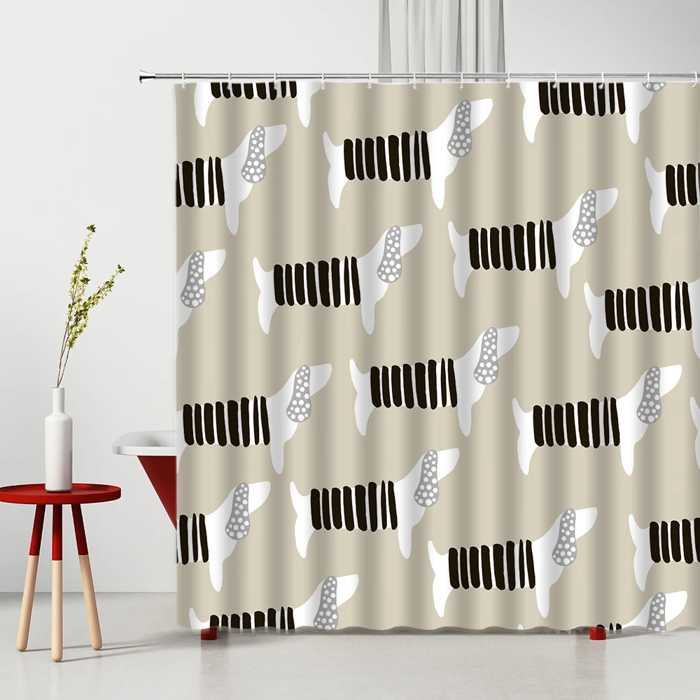 Cartoons Child Shower Curtain Lovely Black And White Cat Printing Pattern Hanging Curtain Bathroom Partition With Hooks 
Cartoons Child Shower Curtain Lovely Black And White Cat Printing Pattern Hanging Curtain Bathroom Partition With Hooks