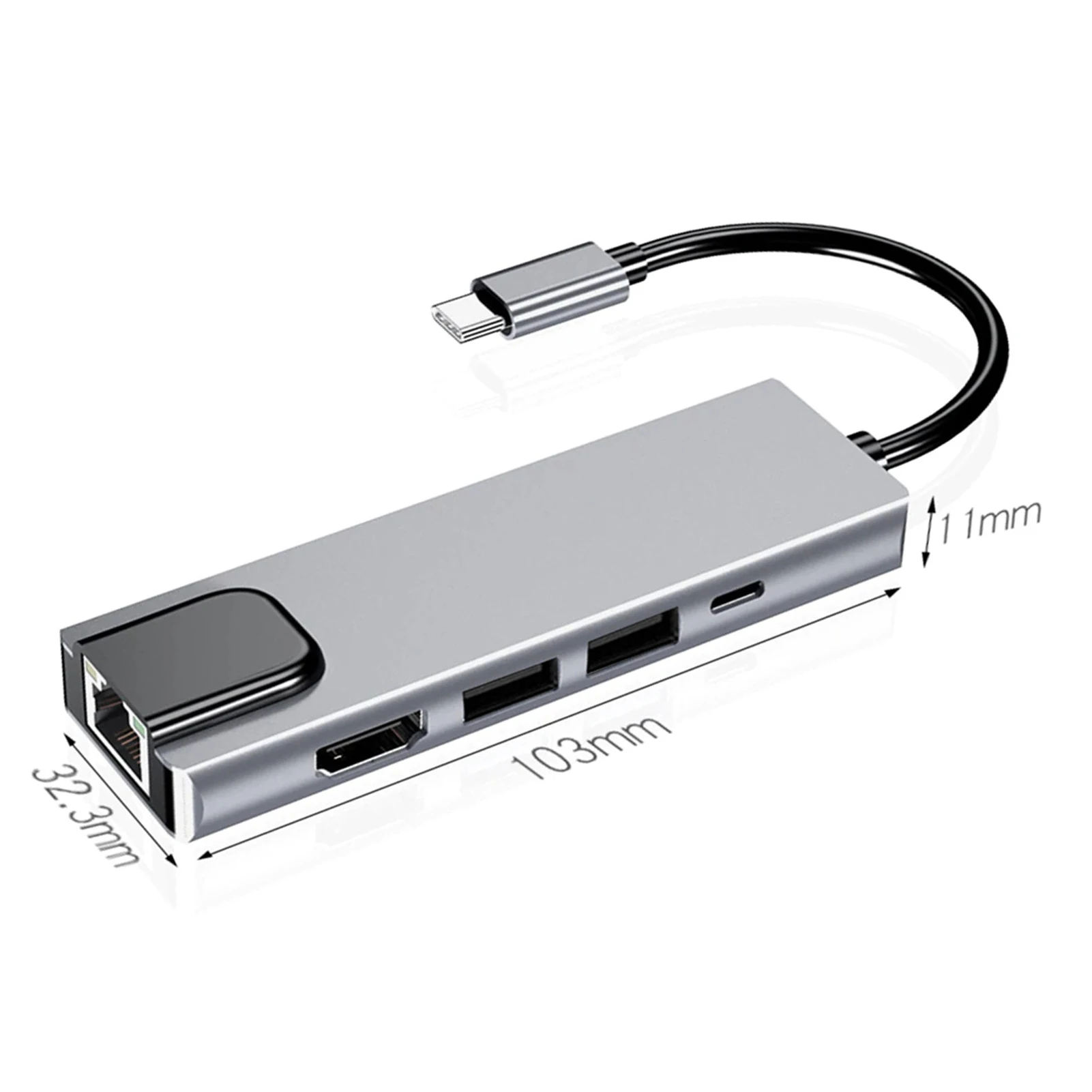 5 in 1 USB Type C Hub Hdmi 4K USB C Hub to Gigabit Ethernet Rj45 Lan Adapter for Mac book Pro Thunderbolt 3 USB-C Charger PD
5 in 1 USB Type C Hub Hdmi 4K USB C Hub to Gigabit Ethernet Rj45 Lan Adapter for Mac book Pro Thunderbolt 3 USB-C Charger PD