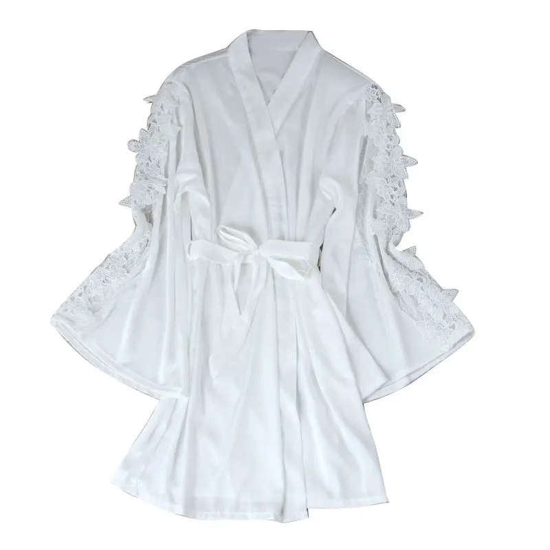 Sexy Black Lace Sleeve Kimono Bath Robe Gown With Belt Women Faux Silk Leisure Nightwear 2020 Summer New Home Dress One Size
Sexy Black Lace Sleeve Kimono Bath Robe Gown With Belt Women Faux Silk Leisure Nightwear 2020 Summer New Home Dress One Size
