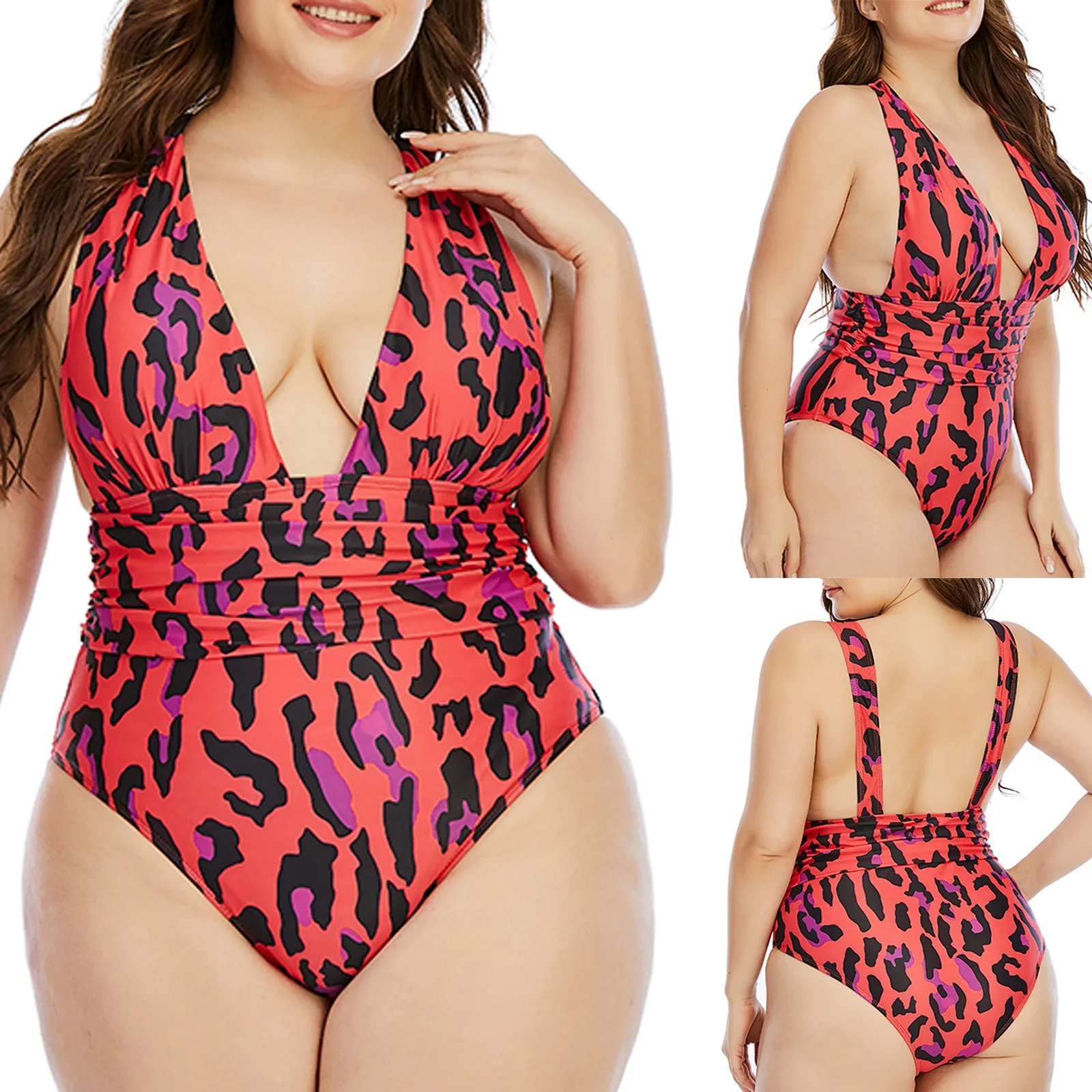 Bikinis Swimsuit For Women's Fashion Comfortable Leopard Print V-neck One-piece Large Size Swimsuit Summer Bathing Suit Bather
Bikinis Swimsuit For Women's Fashion Comfortable Leopard Print V-neck One-piece Large Size Swimsuit Summer Bathing Suit Bather