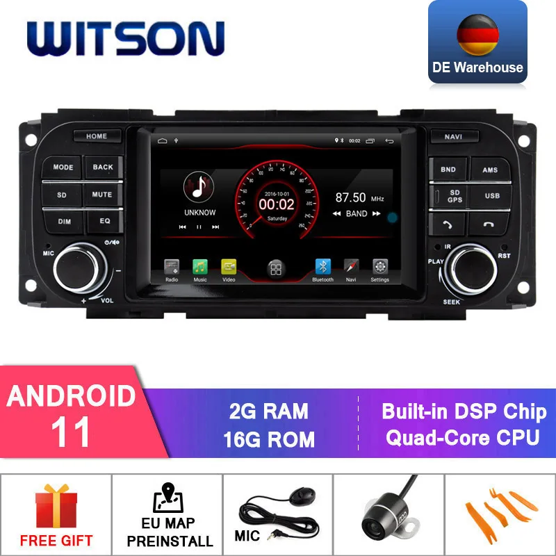 Автомобильный мультимедийный плеер WITSON стерео-система на Android 11 с gps радио