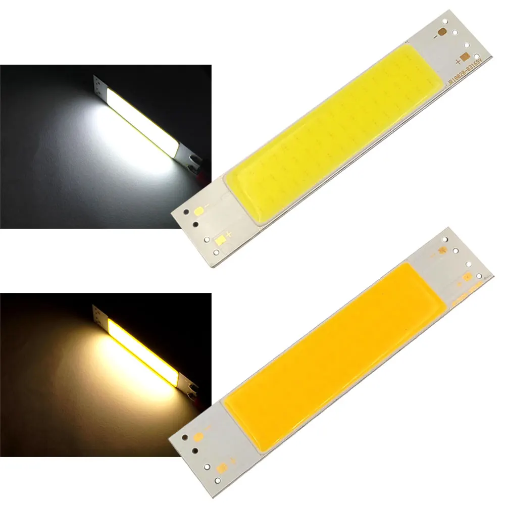 

100*20mm 3W 9V COB LED Bar Light Warm Cool White Color Chip LED for DIY Table Lamp Indoor Lighting 10CM COB Strip 300LM LED