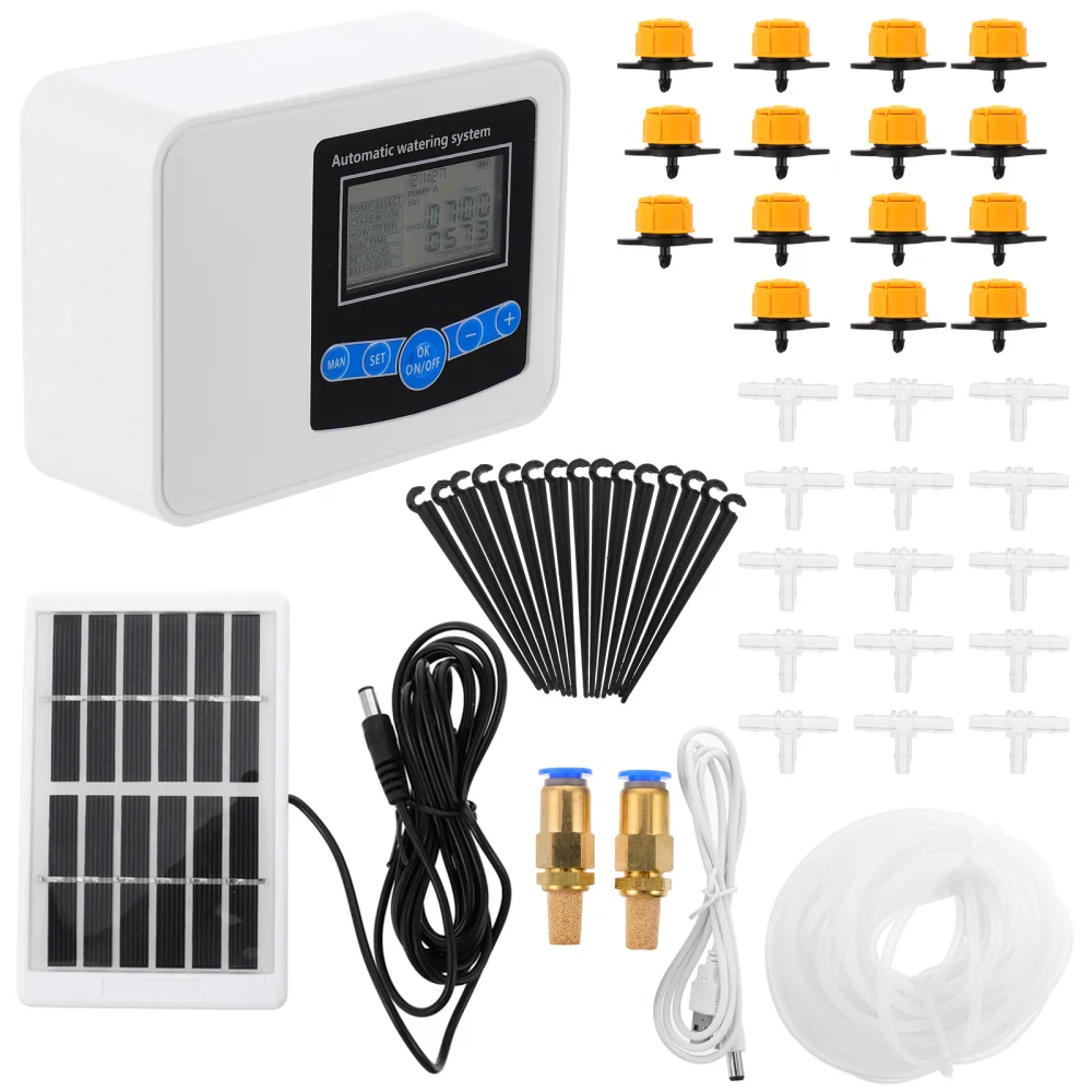 1 Set Double Pump Watering Timer Household Watering Device Irrigation Controller 
1 Set Double Pump Watering Timer Household Watering Device Irrigation Controller